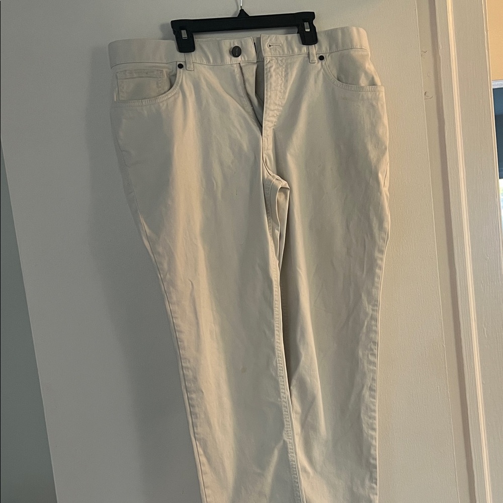 Men Hiltl Straight Leg White Chino